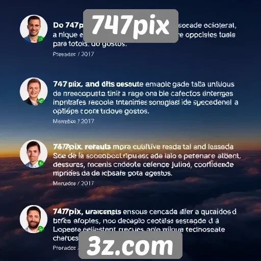 Usuários destacam experiência no site 747pix